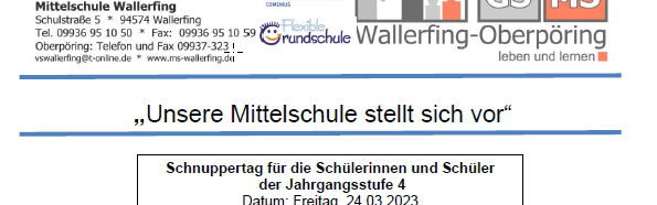 Anmeldung für die Klasse 5 ab jetzt möglich